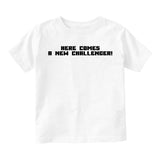 Here Comes A New Challenger Gamer Infant Baby Boys Short Sleeve T-Shirt White