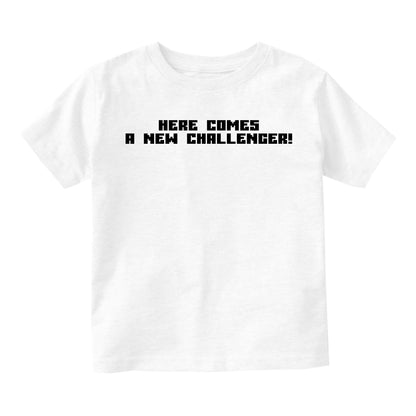 Here Comes A New Challenger Gamer Toddler Boys Short Sleeve T-Shirt White