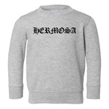 Hermosa Goth Toddler Girls Crewneck Sweatshirt Grey