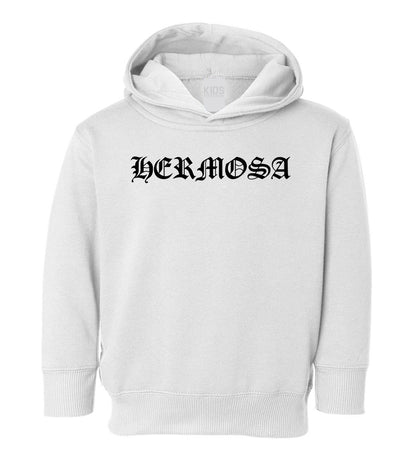 Hermosa Goth Toddler Girls Pullover Hoodie White