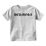Hermosa Goth Toddler Girls Short Sleeve T-Shirt Grey