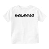 Hermosa Goth Toddler Girls Short Sleeve T-Shirt White