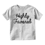 Highly Favored Infant Baby Boys Short Sleeve T-Shirt Grey