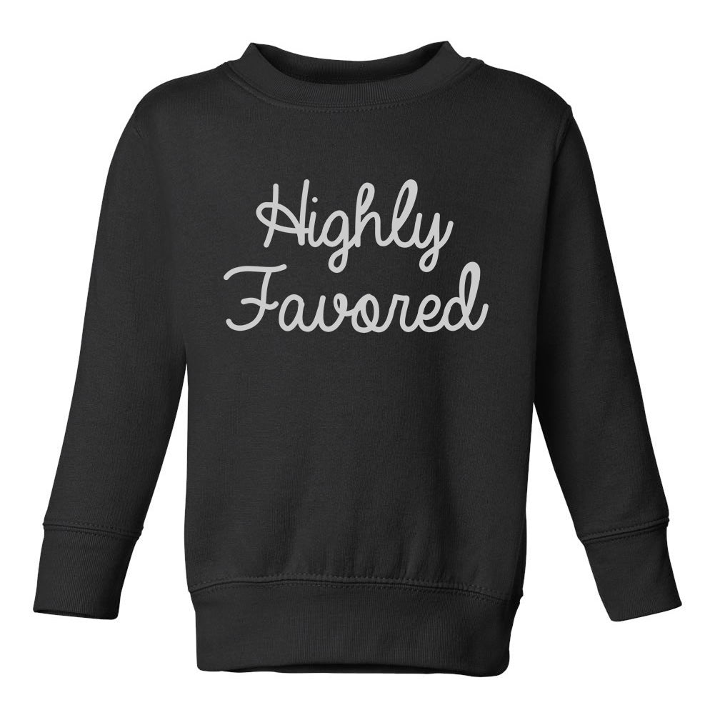 Highly Favored Toddler Boys Crewneck Sweatshirt Black