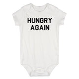 Hungry Again Funny Infant Baby Boys Bodysuit White