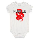 Hustle Red Snake Infant Baby Boys Bodysuit White