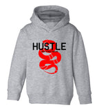 Hustle Red Snake Toddler Boys Pullover Hoodie Grey
