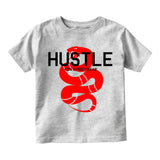 Hustle Red Snake Toddler Boys Short Sleeve T-Shirt Grey