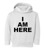 I Am Here Arrival Toddler Boys Pullover Hoodie White