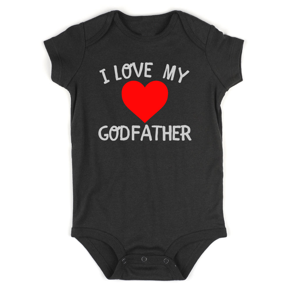 I Love My Godfather Baby Bodysuit One Piece Black