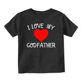 I Love My Godfather Baby Infant Short Sleeve T-Shirt Black