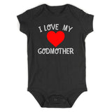 I Love My Godmother Baby Bodysuit One Piece Black