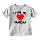 I Love My Grandma Baby Infant Short Sleeve T-Shirt Grey