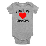 I Love My Grandpa Baby Bodysuit One Piece Grey