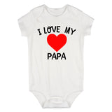 I Love My Papa Baby Bodysuit One Piece White