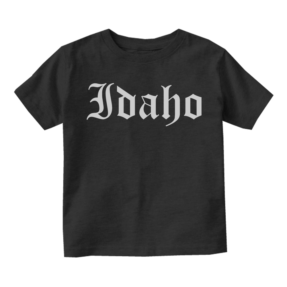Idaho State Old English Infant Baby Boys Short Sleeve T-Shirt Black