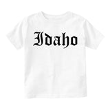 Idaho State Old English Infant Baby Boys Short Sleeve T-Shirt White