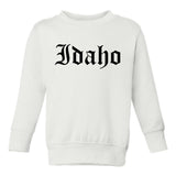 Idaho State Old English Toddler Boys Crewneck Sweatshirt White