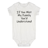 If You Met My Family Youd Understand Infant Baby Boys Bodysuit White