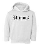 Illinois State Old English Toddler Boys Pullover Hoodie White