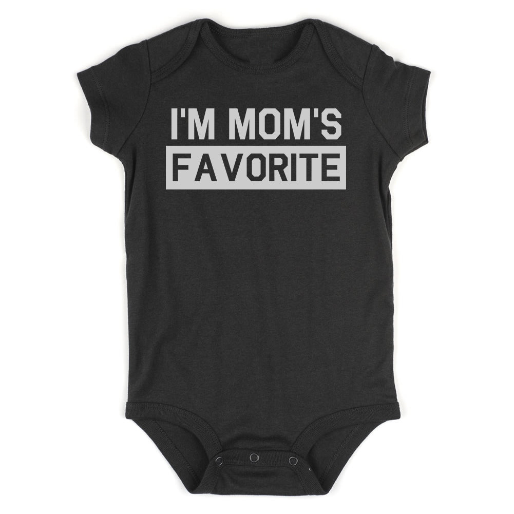 Im Moms Favorite Funny Son Infant Baby Boys Bodysuit Black