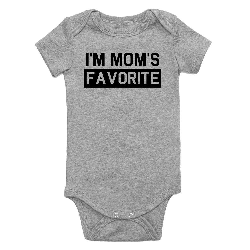 Im Moms Favorite Funny Son Infant Baby Boys Bodysuit Grey