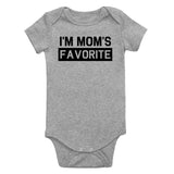 Im Moms Favorite Funny Son Infant Baby Boys Bodysuit Grey