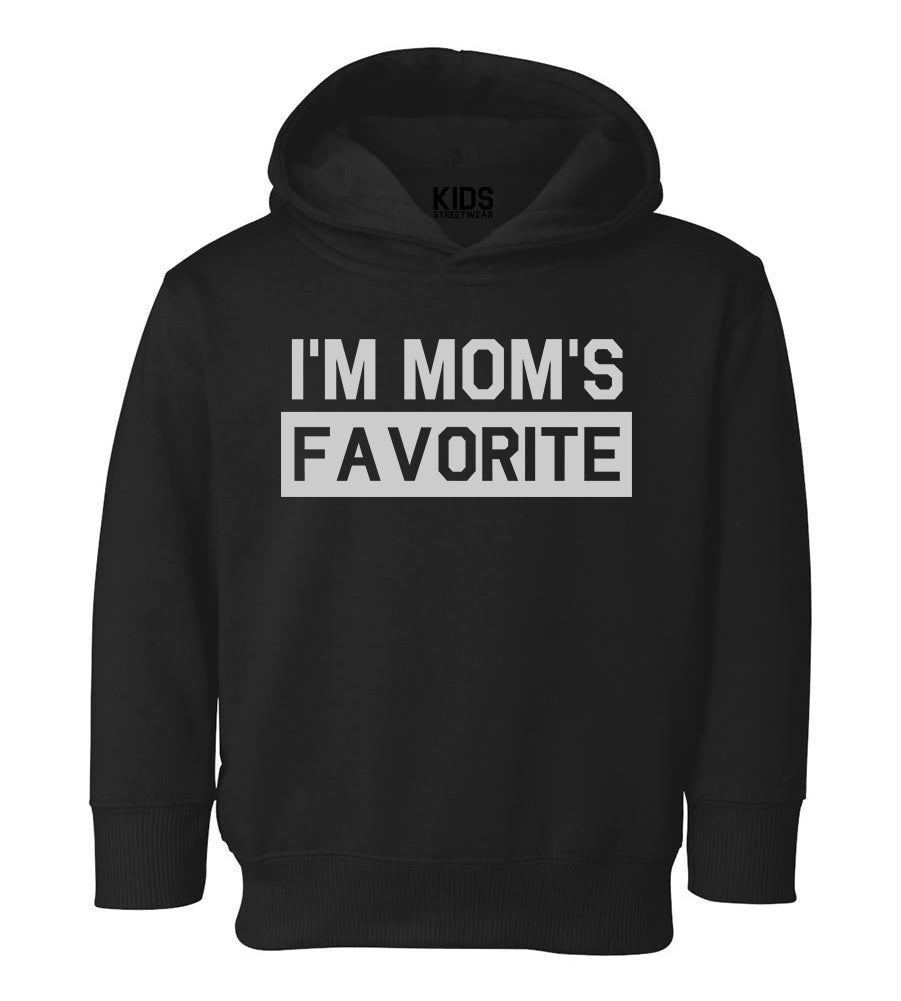 Im Moms Favorite Funny Son Toddler Boys Pullover Hoodie Black