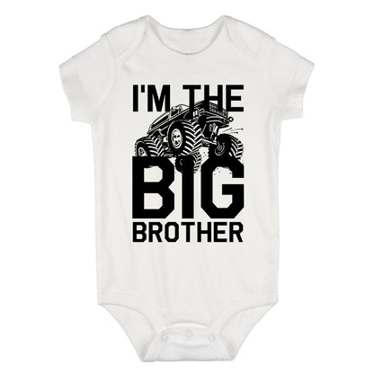 Im The Big Brother Monster Truck Infant Baby Boys Bodysuit White