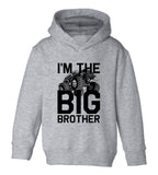 Im The Big Brother Monster Truck Toddler Boys Pullover Hoodie Grey
