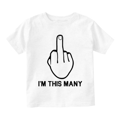 Im This Many Funny Infant Baby Boys Short Sleeve T-Shirt White