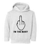 Im This Many Funny Toddler Boys Pullover Hoodie White