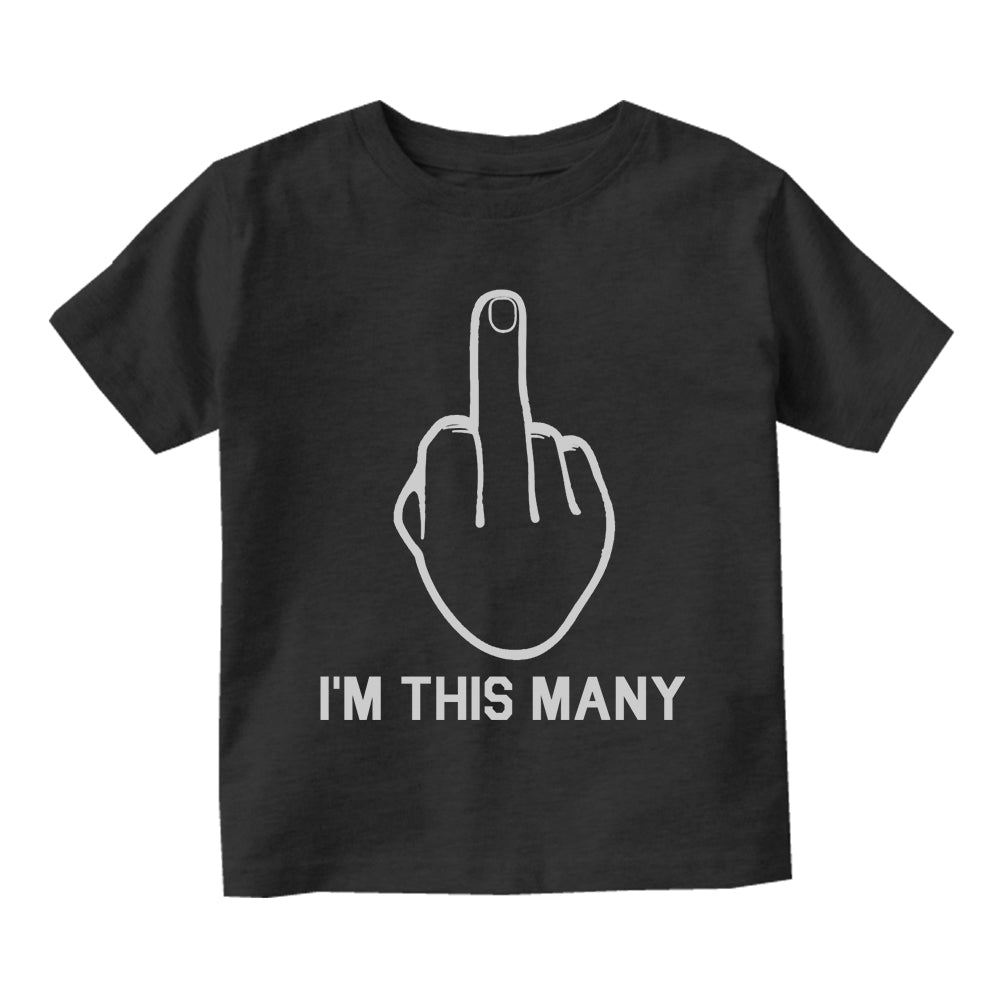 Im This Many Funny Toddler Boys Short Sleeve T-Shirt Black