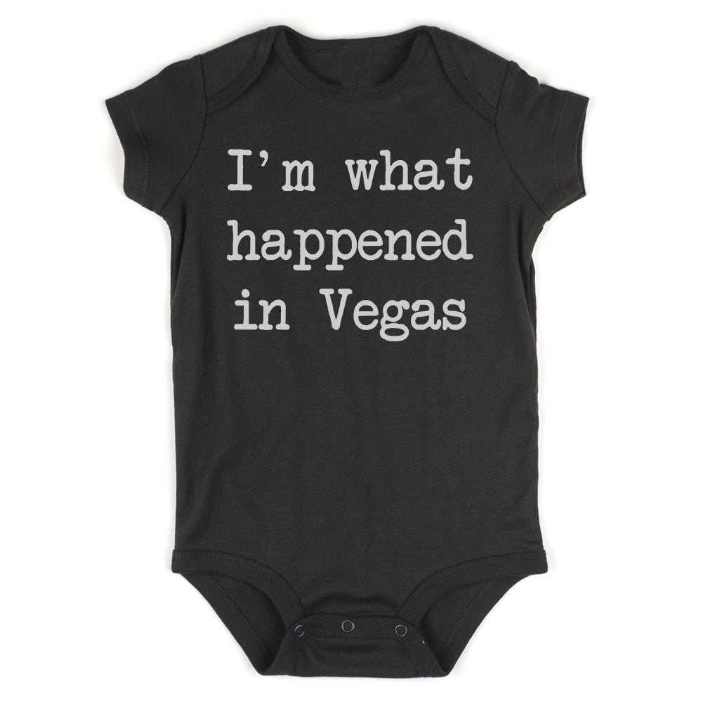 Im What Happened In Vegas Infant Baby Boys Bodysuit Black
