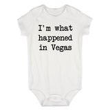 Im What Happened In Vegas Infant Baby Boys Bodysuit White