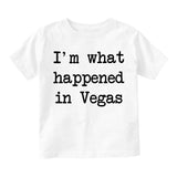 Im What Happened In Vegas Infant Baby Boys Short Sleeve T-Shirt White