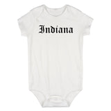 Indiana State Old English Infant Baby Boys Bodysuit White