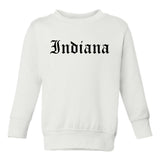 Indiana State Old English Toddler Boys Crewneck Sweatshirt White