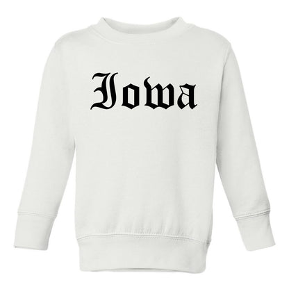 Iowa State Old English Toddler Boys Crewneck Sweatshirt White