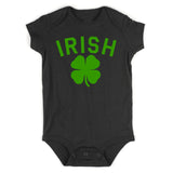 Irish Four Leaf Clover St Patricks Day Infant Baby Boys Bodysuit Black