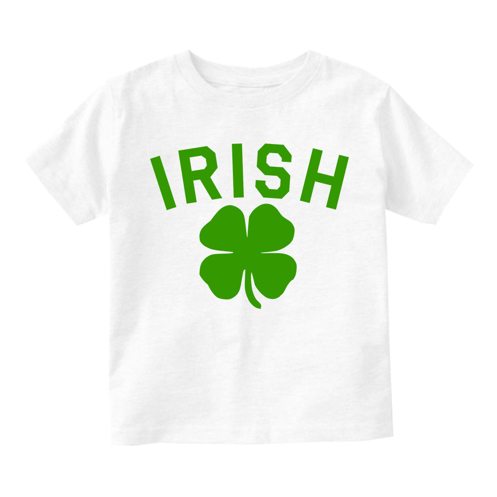 Irish Four Leaf Clover St Patricks Day Infant Baby Boys Short Sleeve T-Shirt White