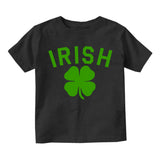 Irish Four Leaf Clover St Patricks Day Toddler Boys Short Sleeve T-Shirt Black