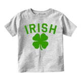 Irish Four Leaf Clover St Patricks Day Toddler Boys Short Sleeve T-Shirt Grey