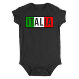 Italia Italy Flag Colors Infant Baby Boys Bodysuit Black