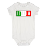 Italia Italy Flag Colors Infant Baby Boys Bodysuit White