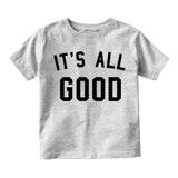 Its All Good Toddler Boys Short Sleeve T-Shirt Grey