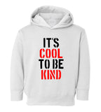 Its Cool To Be Kind Toddler Boys Pullover Hoodie White