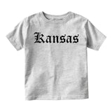 Kansas State Old English Infant Baby Boys Short Sleeve T-Shirt Grey