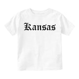 Kansas State Old English Infant Baby Boys Short Sleeve T-Shirt White