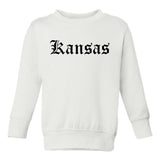 Kansas State Old English Toddler Boys Crewneck Sweatshirt White